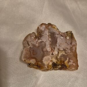 Raw Cut Polished Cherry Blossum Agate Stone Slab